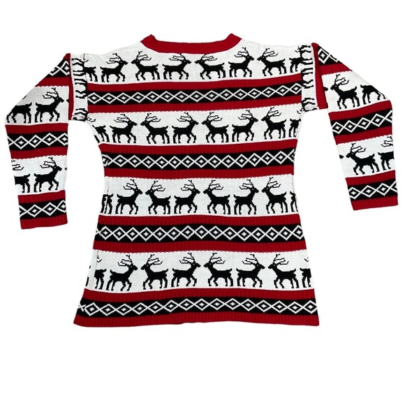 Merry Christmas from V28 women’s V-neck button down reindeer cardigan size XXL - Picture 2 of 9